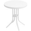 Sonkuki Patio Round Side table, Modern Industrial Style w/Metal Frame - 2 of 4