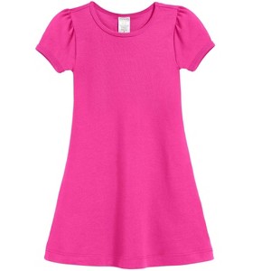 City Threads Girls Soft Cotton Puff Short Sleeve Dress - USA-Made - 1 of 4