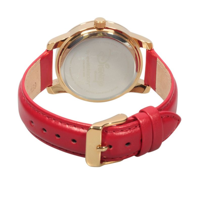 Women's Disney Minnie Mouse Gold Alloy Watch - Red, 3 of 6