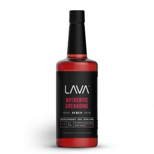 LAVA Premium Grenadine Syrup made with Pomegranate Juice, 100% Sugar, Large 33.8oz (1-Liter), No Artificial Sweeteners, Flavors, or Colors - 1 of 3