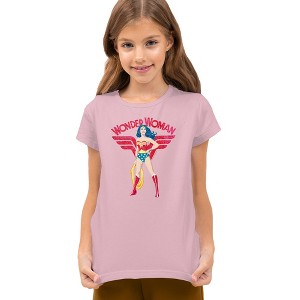 Boys' Short Sleeve Wonder Woman Ww Distressed Power Stance T-Shirt - 1 of 4