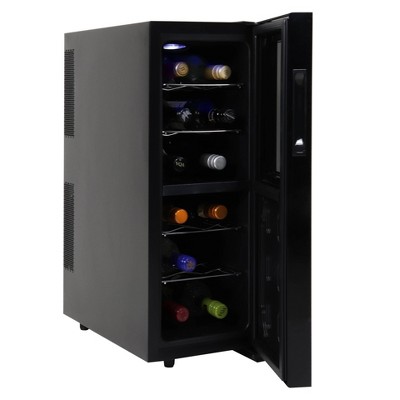 Koolatron 12-Bottle Dual-Zone Wine Cooler - Black