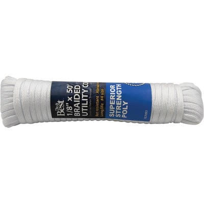 Do it Best 3/16 In. x 50 Ft. White Solid Braided Polypropylene