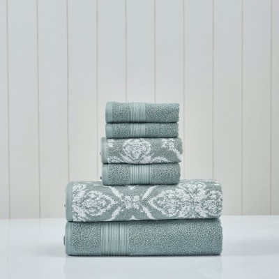 Modern Threads 6-piece Cotton Jacquard Towel Set, Amaris, Ivy : Target