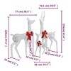 vidaXL Reindeer Family Gold Mesh, Metal Large Reindeer Family Other - White - 4 of 4
