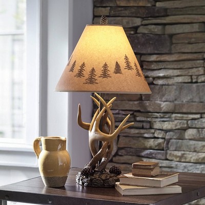Set of 2 Derek Poly Table Lamps Brown - Signature Design by Ashley: Rustic Style, UL Listed