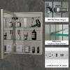 LED Medicine Cabinet with Mirror,Surface or Recessed Mount,Defogger,Memory Function,3-Color Lighting,USB&Outlet,Dimmer,and Storage Shelf - 4 of 4
