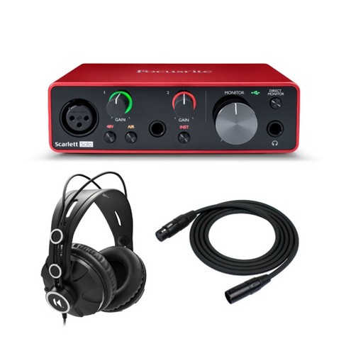 Focusrite Scarlett Solo 3rd Gen Usb Audio Interface With Headphones Bundle  : Target