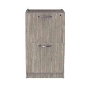 Alera Alera Valencia Series Full Pedestal File, Left or Right, 2 Legal/Letter-Size File Drawers, Gray, 15.63" x 20.5" x 28.5" - 1 of 4