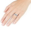 Pompeii3 1 1/10ct Diamond Cushion Halo Diamond Engagement Wedding Ring Set 10k White Gold - 3 of 4