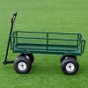 Costway Heavy Duty Lawn Garden Utility Cart Wagon Wheelbarrow Steel Trailer - 2 of 4