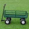 Costway Heavy Duty Lawn Garden Utility Cart Wagon Wheelbarrow Steel Trailer - image 2 of 4