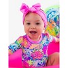 RuffleButts Girls UPF50+ Swim Bow Headband - Neon Pink, One Size - 3 of 4