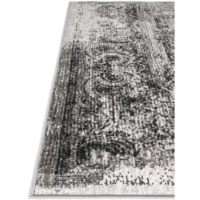 Aarhus Medallion 3' x 5' Gray Synthetic Indoor Area Rug
