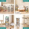 5 Tier Kitchen Fruit Vegetable Storage Cart with One - Piece Rotating Basket Black Pantry Organizer Shelf Rack Rolling - 4 of 4