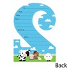 Big Dot of Happiness 2nd Birthday Farm Animals - Shaped Fill-in Invites - Barnyard Second Birthday Party Invitation Cards with Envelopes - Set of 12 - 3 of 4