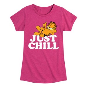 Girls' - Garfield - Just Chill Fitted Short Sleeve Graphic T-Shirt - 1 of 4