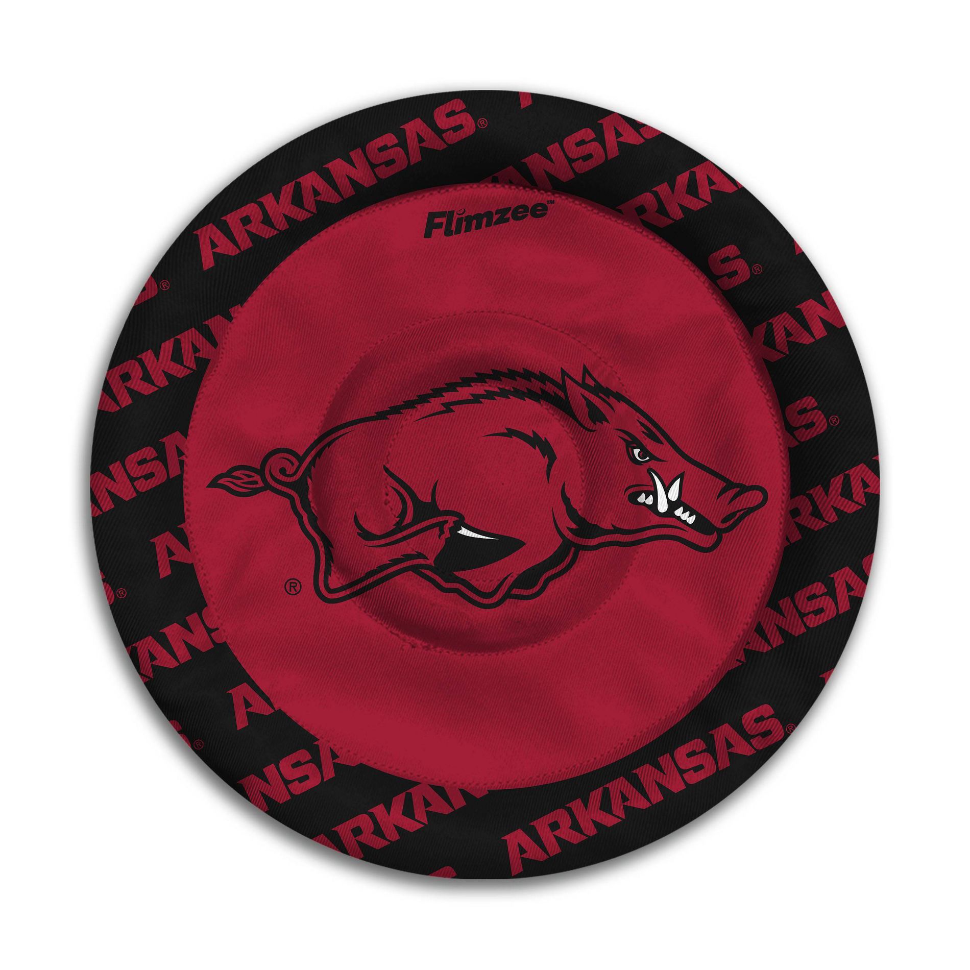 NCAA Arkansas Razorbacks Flimzee Flying Disc: Polyester, 10" Diameter