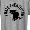 Women's - Instant Message - I Hate Everything Cat Short Sleeve Graphic T-Shirt - 2 of 4