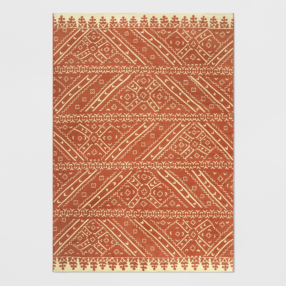 7' x 10' Royal Stripe Outdoor Rug Blush - Opalhouse™