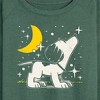 Women's - Peanuts - 50s Snoopy Stars Lightweight French Terry Wide Neck Long Sleeve Graphic Shirt - 2 of 4
