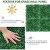 12PCS 10"x10" Grass Wall Artificial Boxwood Panels Wall Hedge Decor With Zip Ties - 2 of 4