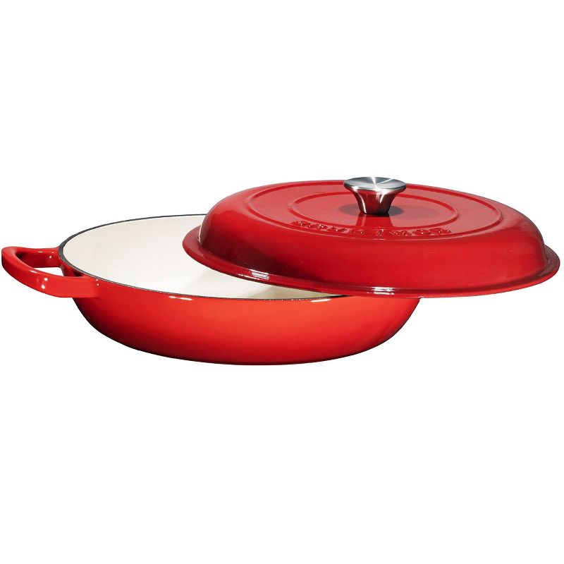 Bruntmor 121oz Enamel Cast Iron Dutch Oven With Handles And Lid, 3 of 6