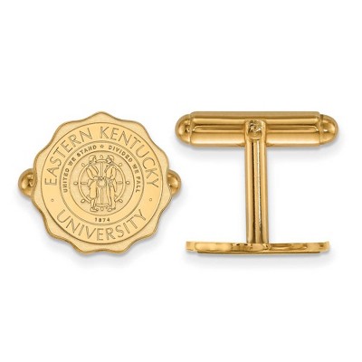 Black Bow Jewelry 14k Yellow Gold Eastern Kentucky Colonels NCAA Cuff Links