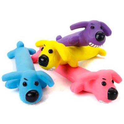 Multipet Loofa Dog Latex Plush Toy with Squeaker, Assorted Colors