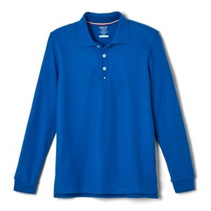 French Toast School Uniform Co-Ed Long Sleeve Pique Polo - 1 of 3