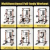 Power Cage, Power Rack with Dual Independent Pulley System,2000LB Capacity Workout Cage with Adjustable Cable Crossover System and Training Attachment - 2 of 4
