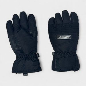 London Fog Boy's Black Ski Gloves - Winter Sports Snow Gloves with Velcro Closure and Reinforfced Grip for Kids (4-6 Years) - 1 of 4