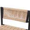 Sapphtopaz Modern Bar Stools Set of 2 Paper Rope Weave Counter Height Bar Stools with Footrest Dining Chairs for Kitchen Island, Dining Room - 4 of 4