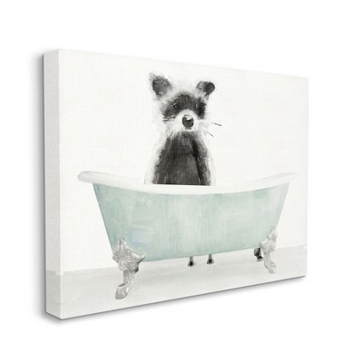 Stupell Industries Raccoon In A Tub Funny Animal Bathroom Drawing : Target