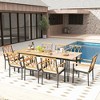 Tangkula Patio Dining Chairs Set of 4 Metal Outdoor Chairs w/ Removable Padded Cushions - 3 of 4