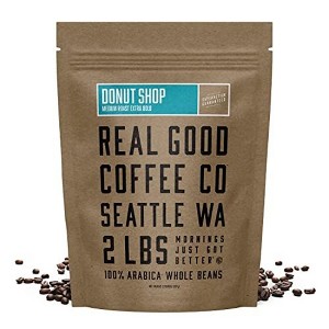 Real Good Coffee Whole Bean Coffee - Donut Shop Medium Roast Coffee Beans - 2 Pound Bag - 100% Whole Arabica Beans - Grind at Home - 1 of 4