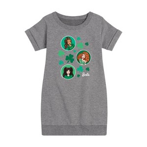 - Barbie - St Paddys Collage Graphic Short Sleeve Fleece Dress - 1 of 4