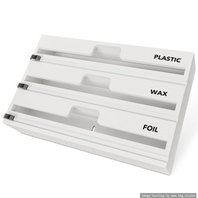 Aluminum Foil And Wrap Organizer With Cutter And Labels,for 12