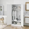 Mlezan 72" Metal Wardrobe Cabinet: Lockable, 36" x 18", Storage for Home, Gym, School, or Office. Ideal for Clothing and Equipment Organization. - 2 of 4
