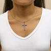 Haus of Brilliance Silver 1/4 Cttw Diamond Miracle Set Cross Unisex Pendant Necklace - 3 of 4