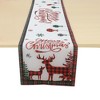 Unique Bargains Christmas Table Runner Polyester Red White 71"x14" 1 Pc - 4 of 4