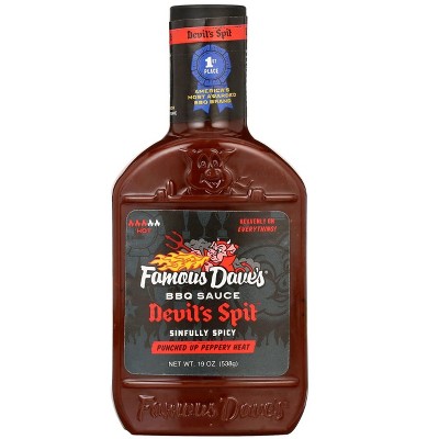 Famous Dave's Devil's Spit BBQ Sauce 19 Oz. Plastic Bottle (Pack of 3)