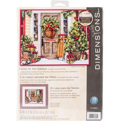 Dimensions Counted Cross Stitch Ornament Kit Set Of 6-christmas Sayings  Ornaments (14 Count) : Target