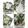 Mens Halloween Christmas Shirts Funky Santa Button Down Shirt Printed Short Sleeve - 4 of 4