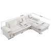 GDFStudio Savannah 113" Modern Fabric Upholstered 3-Seater L-Shape Sectional Sofa - 3 of 4
