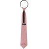INSPIRE CHIC Men's Solid Color Satin Shine Pre-tied Knot Zipper Ties - 4 of 4