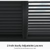 PURPLE LEAF Louvered Pergola Outdoor Aluminum Pergola with Adjustable Roof for Deck Backyard Garden Grey Hardtop Gazebo - 3 of 4