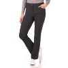 Rekucci Women’s 5 Pocket Straight Leg Pants with Stretch Waistband – Slim Fit Business Casual Trousers - Dark Charcoal Glencheck, 4 - 2 of 4
