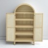70" Arched Kitchen Pantry Cabinet with Rattan Doors and Adjustable Shelves, Freestanding Storage Display Cabinet for Kitchen, Dining Room - 2 of 4