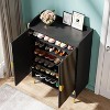 Tribesigns Shoe Cabinet with Doors, 7-Tier Shoe Storage Cabinet with Adjustable Shelves, for Entryway, Hallway, Closet, Living Room, Black - 4 of 4